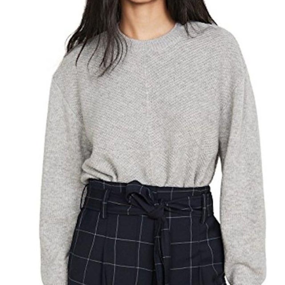 Jason Wu Waffle Knit Sweater Crewneck Grey BRAND NEW
